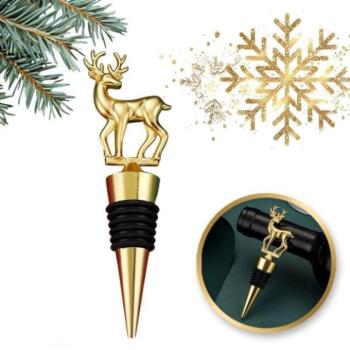 Karácsonyi dekoráció - Karácsonyi bordugó arany rénszarvassal kép