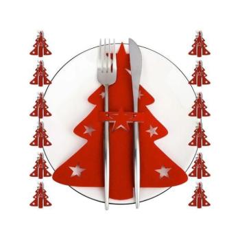 Karácsonyi dekoráció - Karácsonyi evőeszköztartó - 12 darabos kép