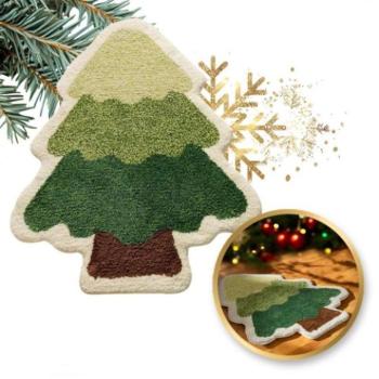 Karácsonyi dekoráció - Karácsonyi lábtörlő fa formájában - 40x60 cm kép