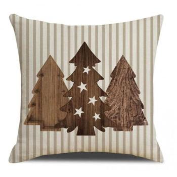 Karácsonyi dekoráció - Karácsonyi párnahuzat fákkal kép
