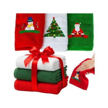 Karácsonyi dekoráció - Karácsonyi törölközők - 3 darabos szett kép
