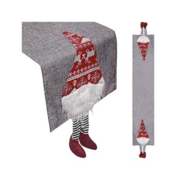 Karácsonyi dekoráció - Szürke karácsonyi asztali futó - 180x33 cm kép