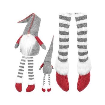 Karácsonyi dekoráció - Szürke ülő törpe kép