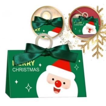 Karácsonyi dekoráció - Zöld ajándékdoboz - 17x10x8,5 cm kép