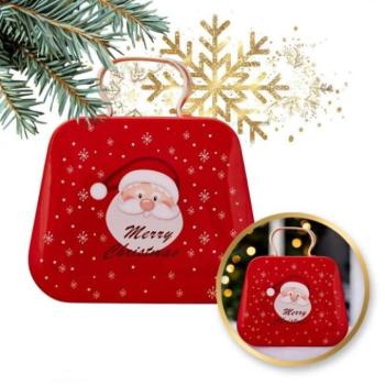 Karácsonyi kollekció - Piros fém cukortartó Mikulással kép