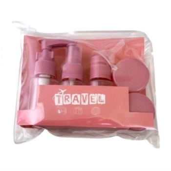 Kozmetikai táskák - 7 az 1-ben rózsaszín utazó kozmetikai tárolókészlet kép