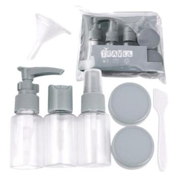 Kozmetikai táskák - Szürke 7 az 1-ben utazó kozmetikai tárolókészlet kép