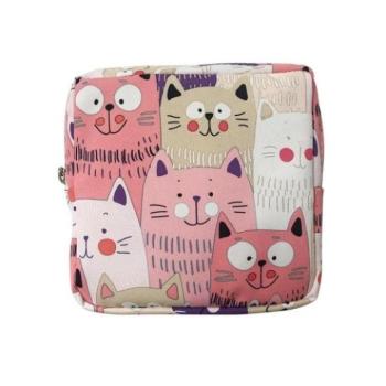 Kozmetikai táskák - Táska egészségügyi betétnek, macskával kép