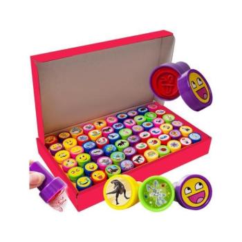 Kreatív és oktató játékok - 60 darabos gyermekbélyegző készlet kép