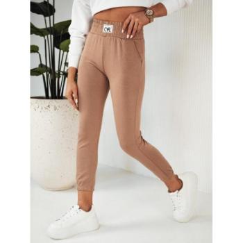 Melegítő nadrágok - Barna női melegítőnadrág elasztikus derékkal kép