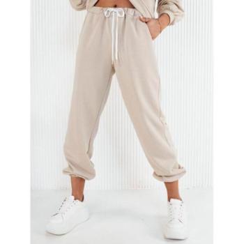 Melegítő nadrágok - Bézs színű laza szabású női melegítőnadrág kép
