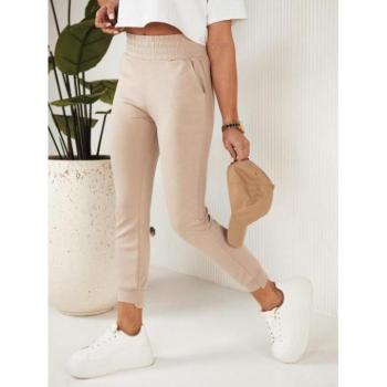 Melegítő nadrágok - Bézs színű női melegítőnadrág rugalmas derékkal kép