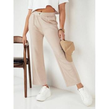 Melegítő nadrágok - Bézs színű, széles szárú női melegítőnadrág kép