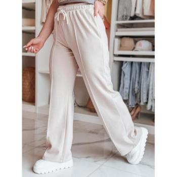 Melegítő nadrágok - Laza női melegítőnadrág világos bézs színben UY2702 kép