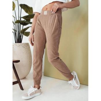 Melegítő nadrágok - Női kordbársony melegítőnadrág barna színben kép