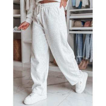 Melegítő nadrágok - Széles szárú női melegítőnadrág világos szürke színben UY2685 kép