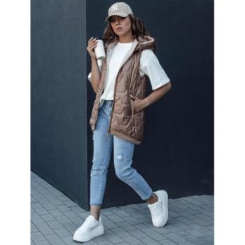 Mellények - Aszimmetrikus női mellény arany színben kép