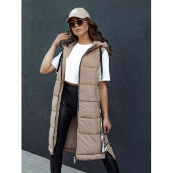 Mellények - Bézs hosszú őszi mellény kép