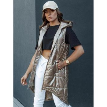 Mellények - Bézs színű aszimmetrikus női mellény kép