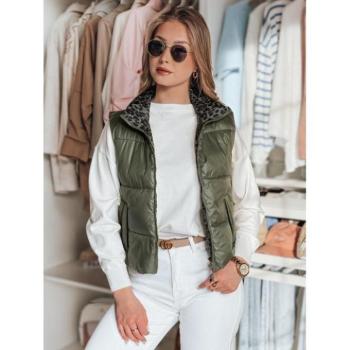 Mellények - Kétoldalú női mellény zöld színben TY4824 kép