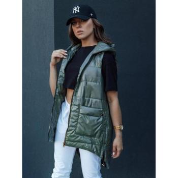 Mellények - Női hosszú mellény zöld színben kép