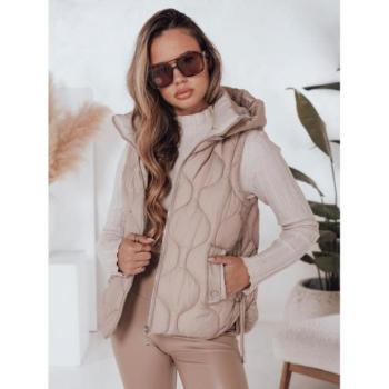 Mellények - Női sötét bézs színű steppelt mellény TY5021 kép