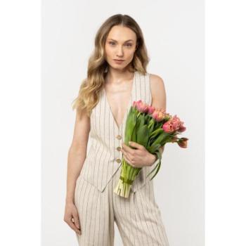 Mellények - Női vászon mellény bézs színben kép