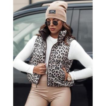 Mellények - Rövid kávébarna kétoldalú női mellény kép