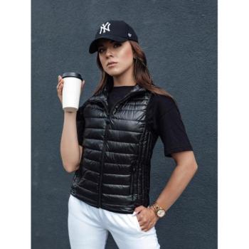 Mellények - Rövid női mellény fekete színben kép