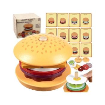 Mozgást idéző ​​játékok - Gyerek fa hamburger kártyákkal kép