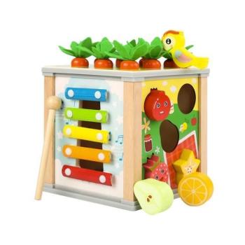 Mozgást idéző ​​játékok - Többfunkciós fa oktatókocka kép