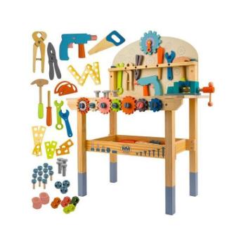 Műhelyek és eszközök gyerekeknek - Gyerek műhely fa eszközökkel 3 az 1-ben kép