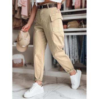 Nadrágok - Bézs színű női baggy nadrág UY2525 kép