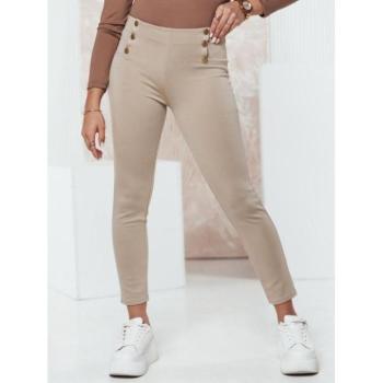 Nadrágok - Bézs színű női nadrág gombokkal UY2179 kép