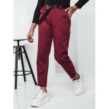 Nadrágok - Bordó női chino nadrág UY2261 kép