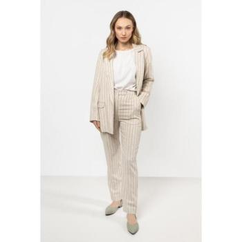 Nadrágok - Krémszínű női cigarettanadrág kép