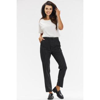 Nadrágok - Női csíkos nadrág szürke színben kép