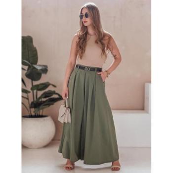 Nadrágok - Női khaki színű szoknyanadrág UY2593 kép