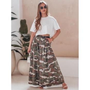 Nadrágok - Női sötétzöld szoknyanadrág UY2561 kép