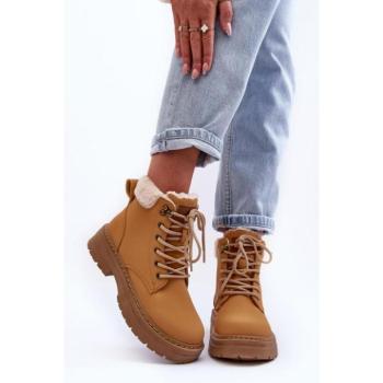 Női bakancsok - Világosbarna női bélelt workerek kép