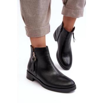 Női csizmák - Fekete bokacsizma nőknek kép