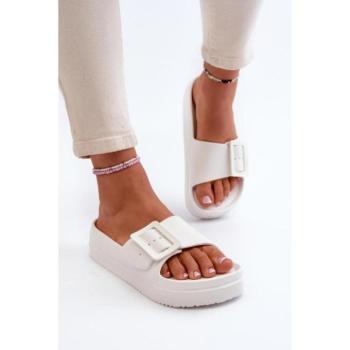 Női papucsok - Big Star fehér platformos papucs kép