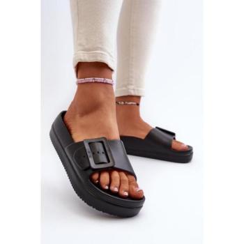 Női papucsok - Fekete Big Star platform papucsok kép