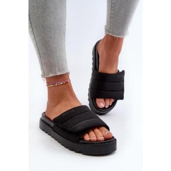 Női papucsok - Fekete női Big Star platformos flip-flop papucs kép