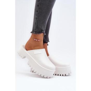 Női papucsok - Női fehér vastag talpú papucs Big Star kép