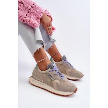 Női sneakerek  - Női bézs színű Big Star platformcipő kép