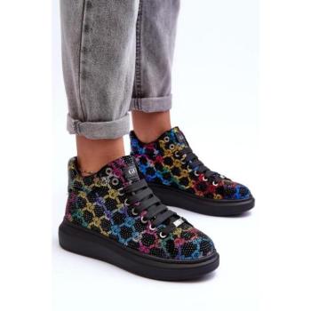 Női sportcipők - Cirkónikkal díszített női tornacipők kép