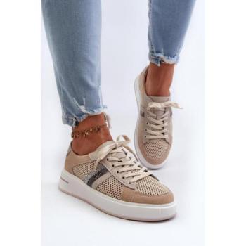 Női sportcipők - Női bézs színű tornacipők kép