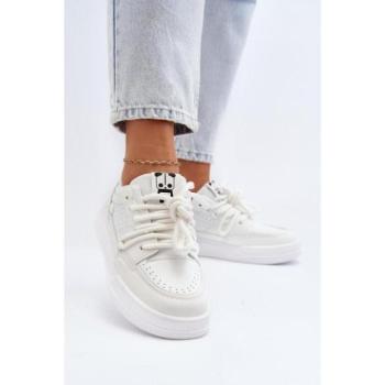 Női sportcipők - Női fehér tornacipők pandával kép