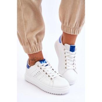 Női sportcipők - Női kék-fehér tornacipők kép